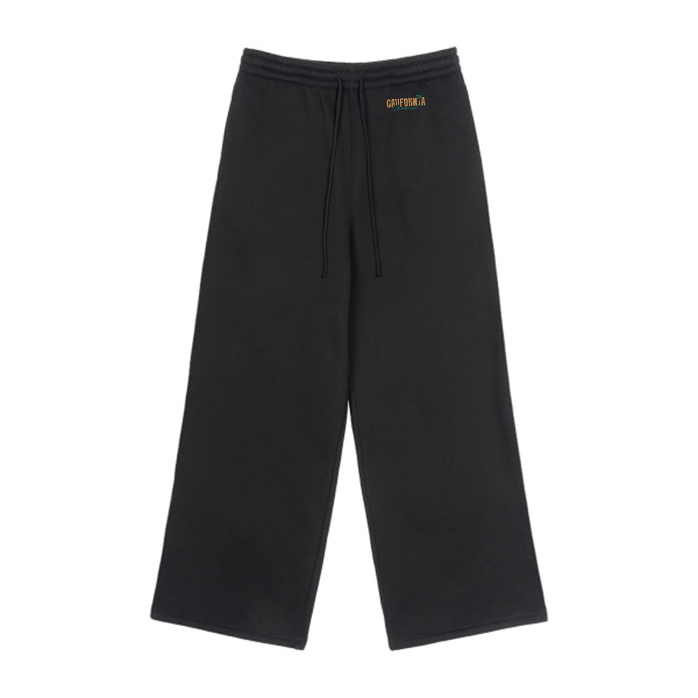 Fleece Drawstring Straight-Leg Sweatpants