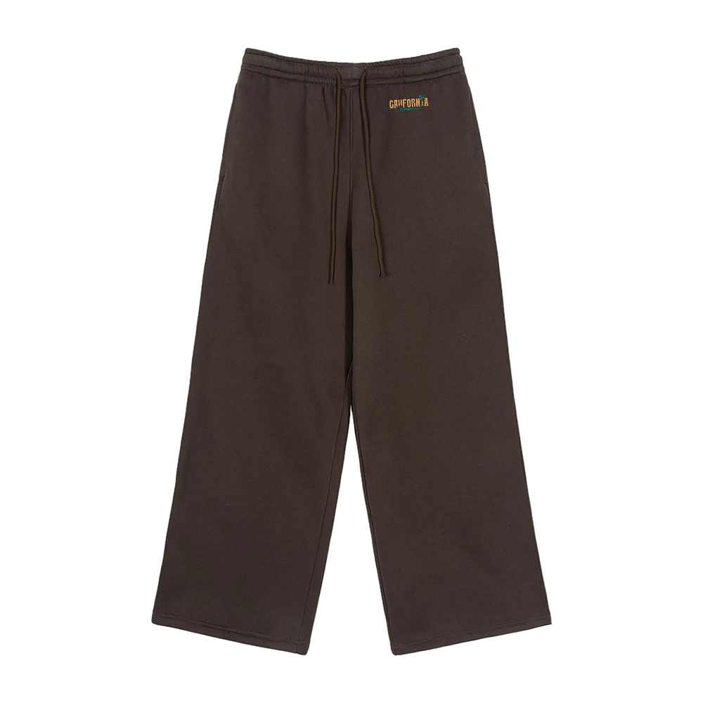 Fleece Drawstring Straight-Leg Sweatpants