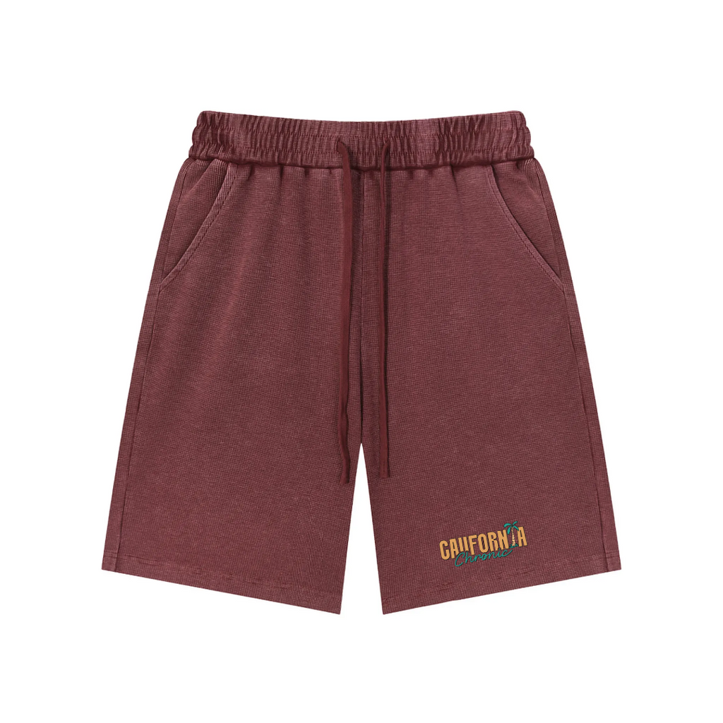 Mineral Wash Waffle Knit Shorts