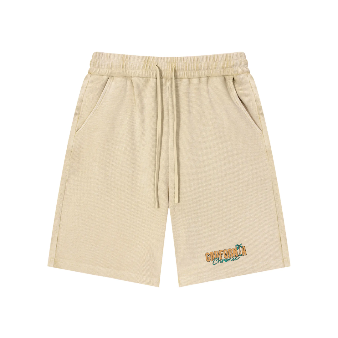 Mineral Wash Waffle Knit Shorts