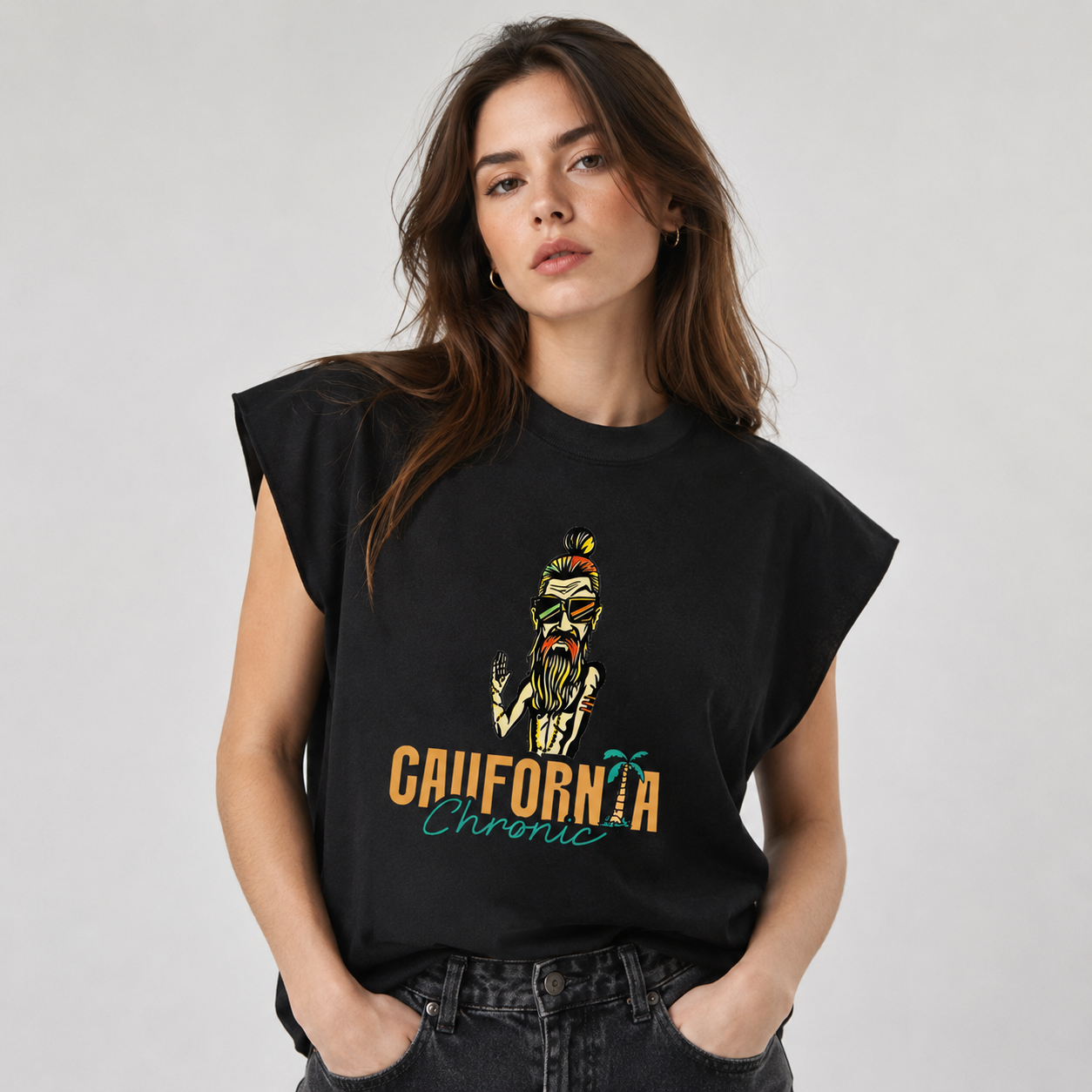 Raw Edge Boxy Non-Shrink T-Shirt