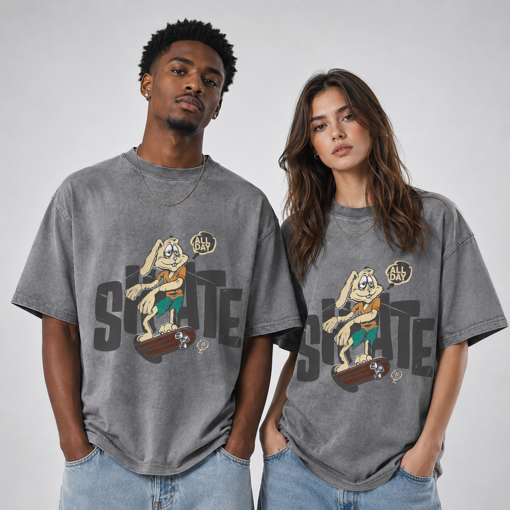 Reverse Dyed Loose Cotton T-Shirt