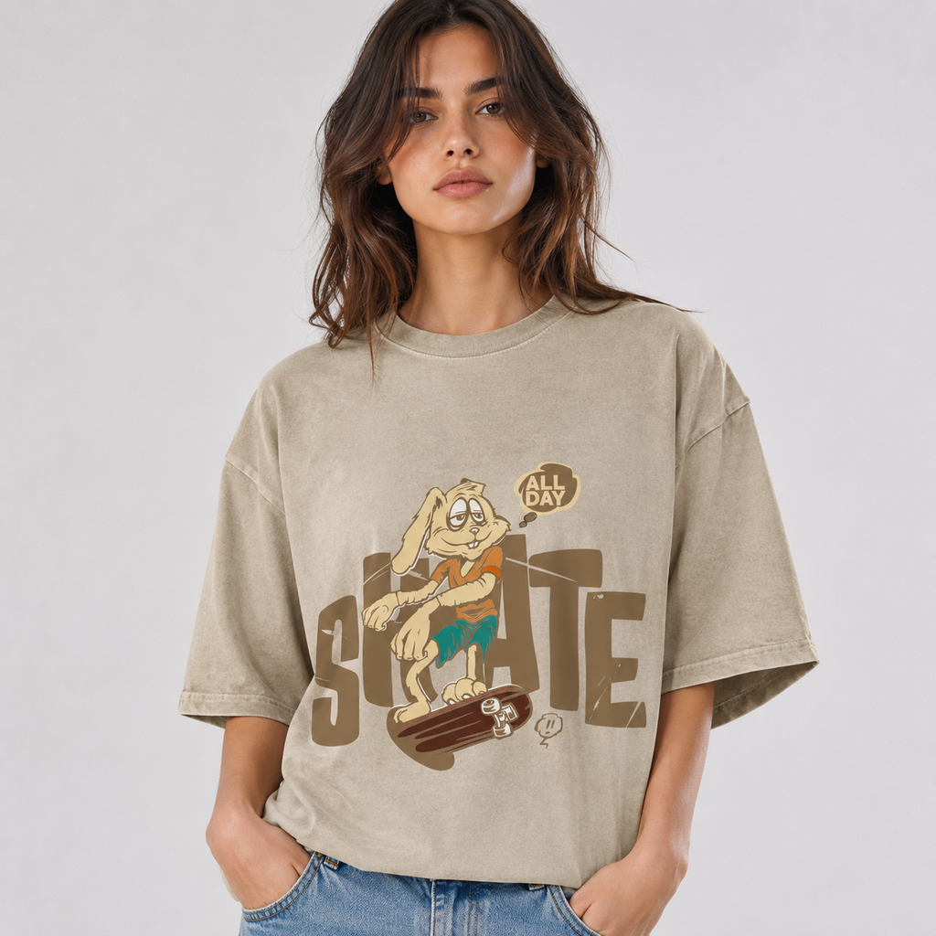 Reverse Dyed Loose Cotton T-Shirt