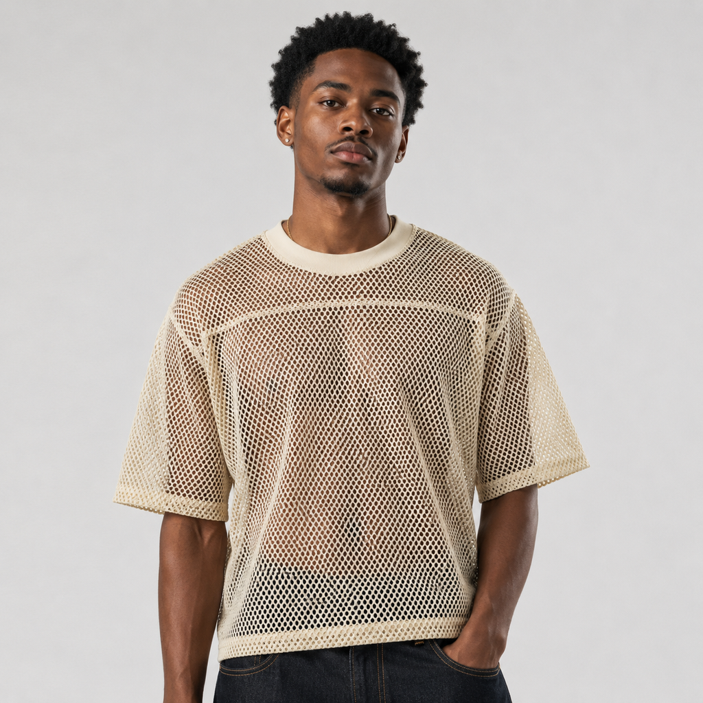 See-through Boxy Net T-Shirt