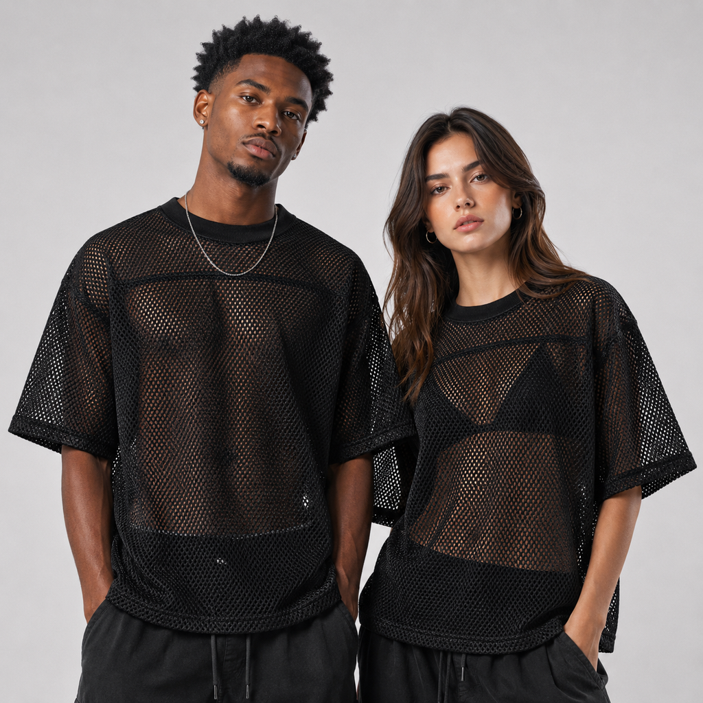 See-through Boxy Net T-Shirt