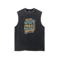 Snow Washed Frayed Hem Tank Top