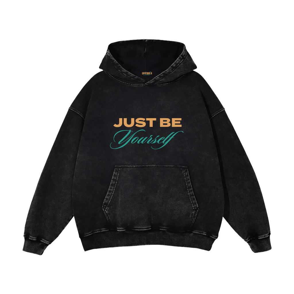 Snow Washed Loose Cotton Hoodie