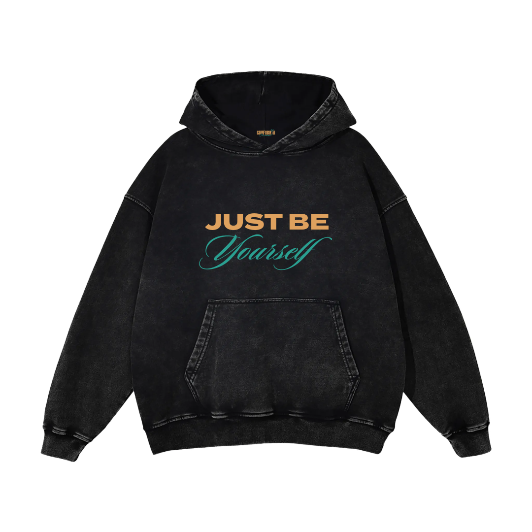 Snow Washed Loose Cotton Hoodie