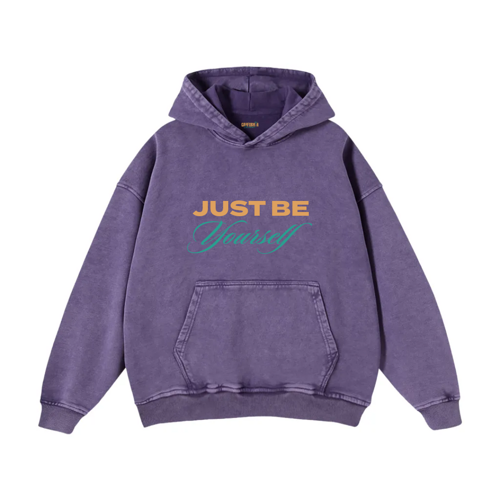 Snow Washed Loose Cotton Hoodie