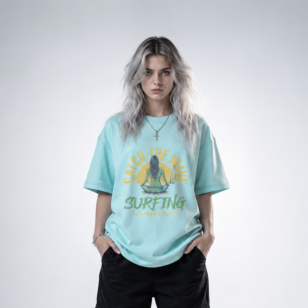 Snow Washed Oversized Cotton T-Shirt