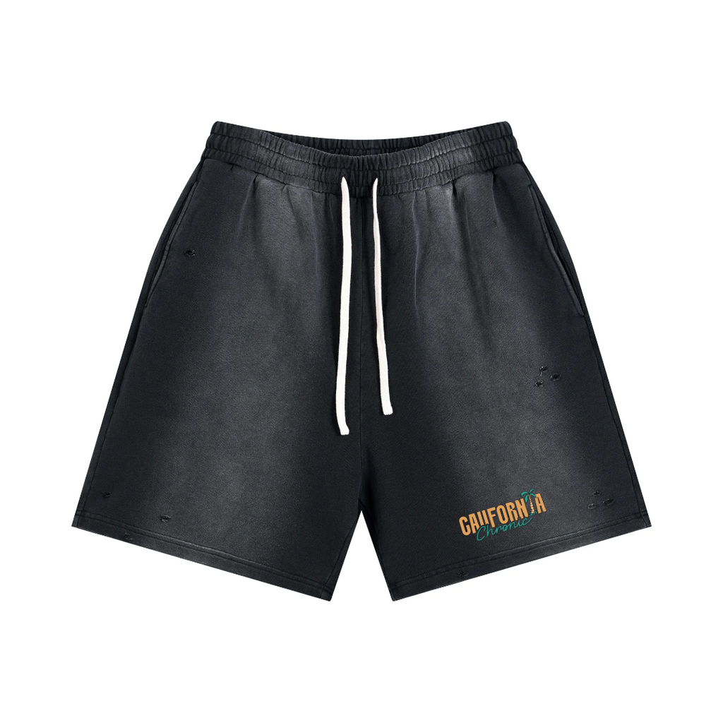 Sun Fade Distressed Shorts