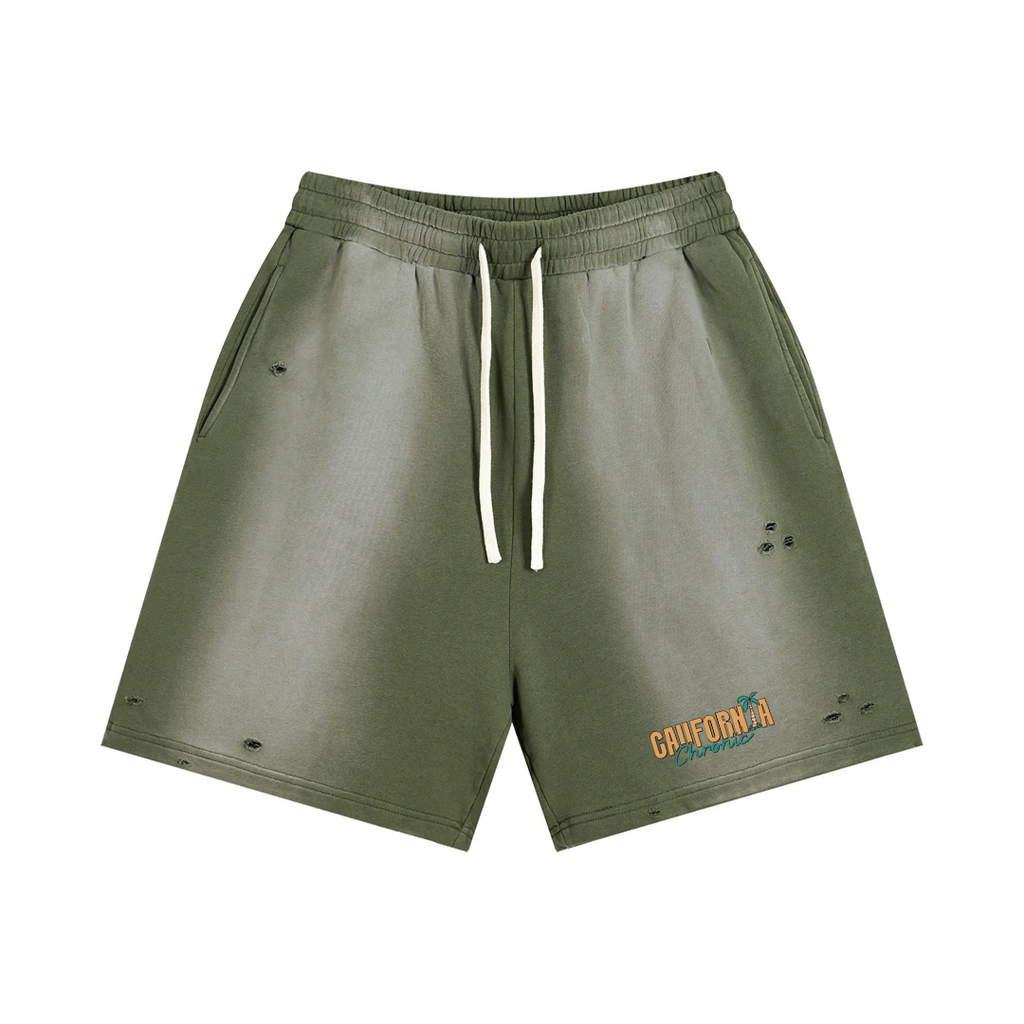 Sun Fade Distressed Shorts