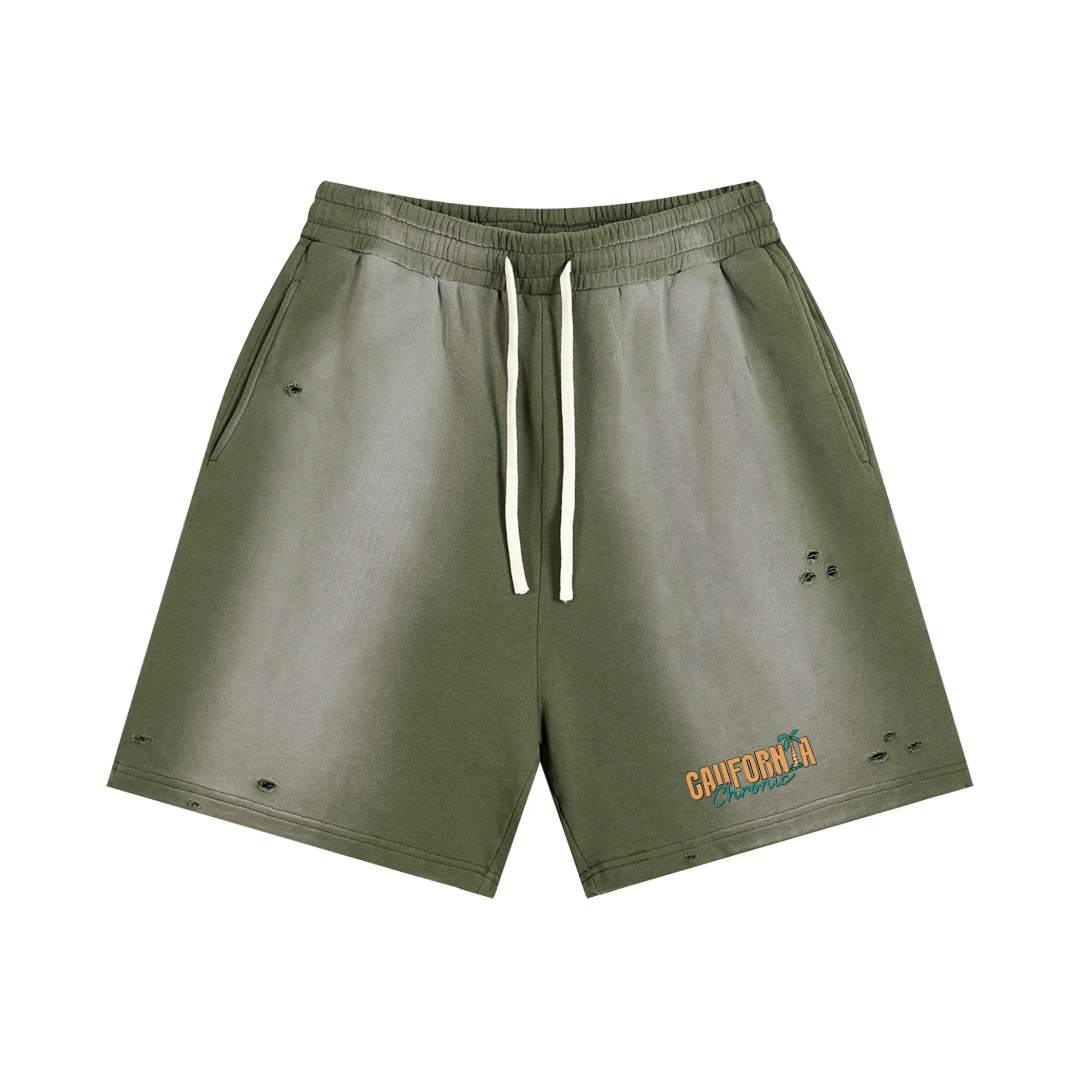 Sun Fade Distressed Shorts