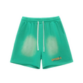 Sun Fade Raw Edge Cotton Shorts