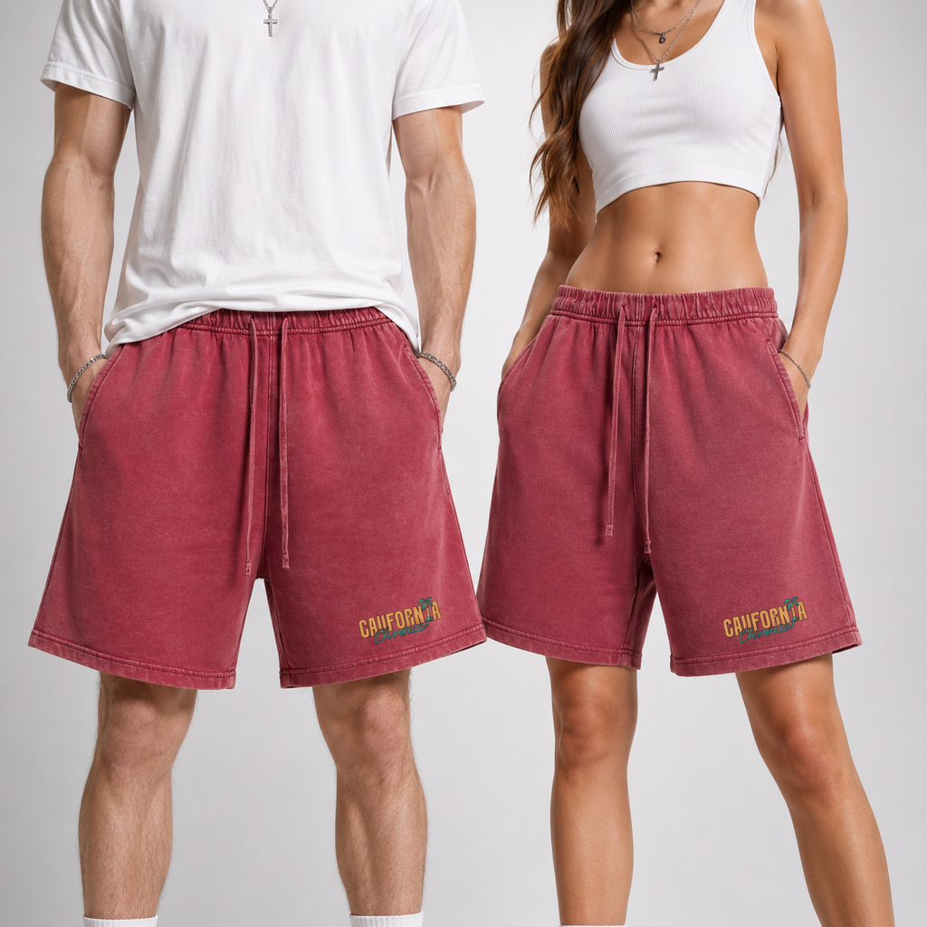 Unisex Vintage Wash Cotton Shorts
