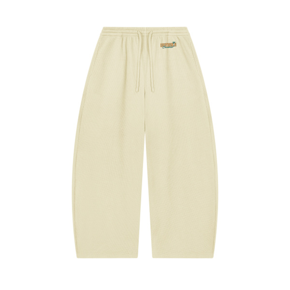 Unisex Waffle Barrel Leg Pants