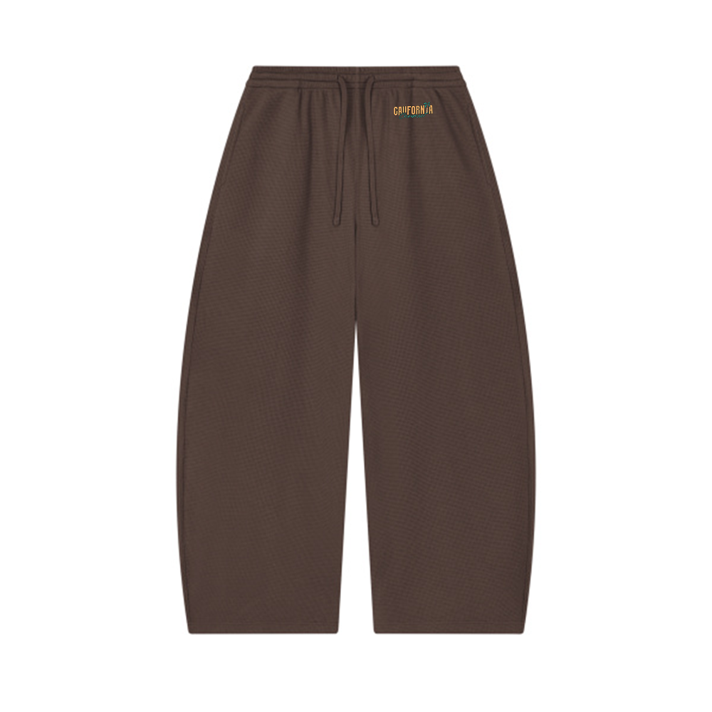 Unisex Waffle Barrel Leg Pants