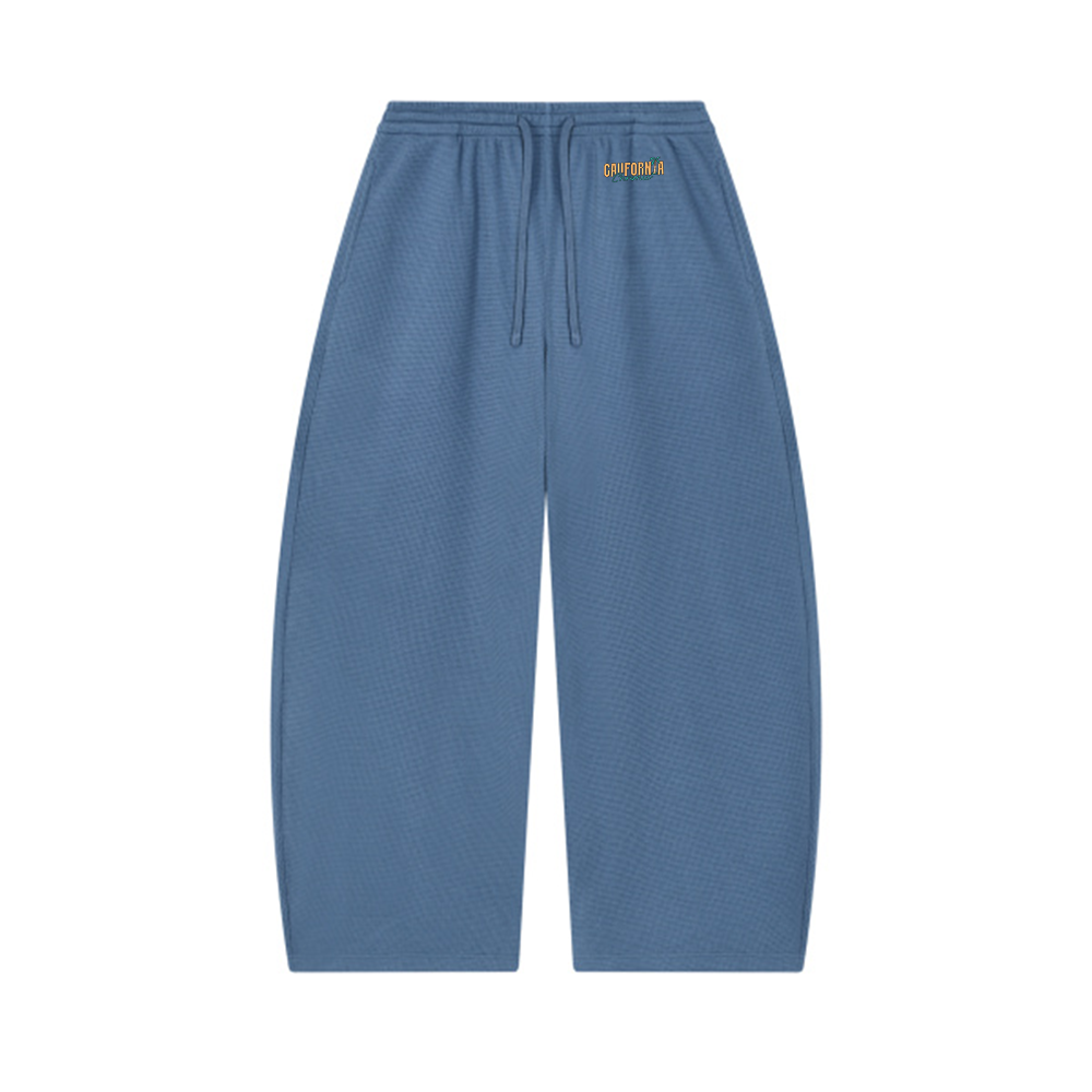 Unisex Waffle Barrel Leg Pants