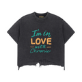 Vintage Wash Boxy Distressed Hem T-Shirt