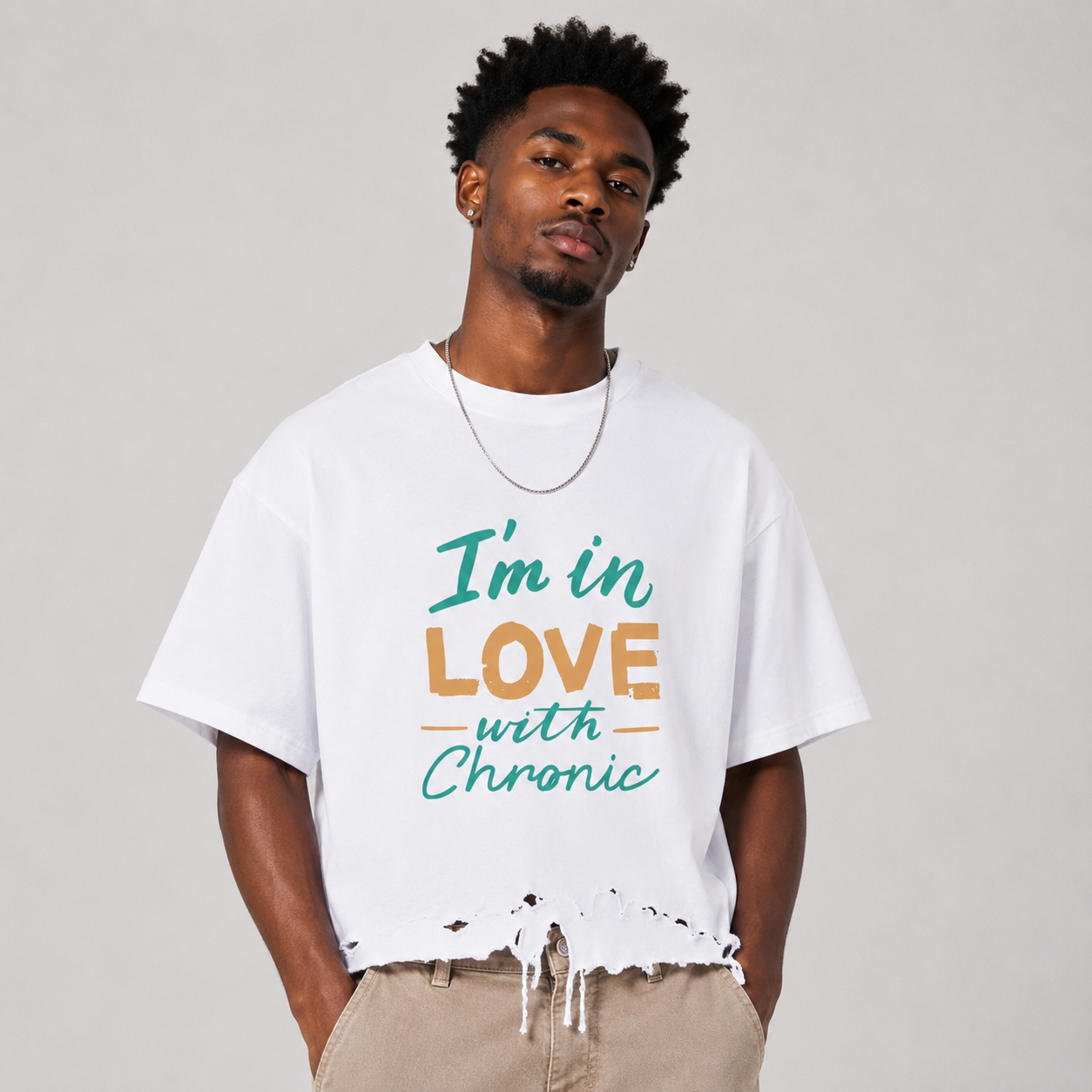 Vintage Wash Boxy Distressed Hem T-Shirt